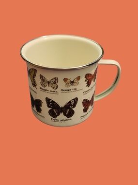 Gift Republic Butterflies Enamel 2014 Coffee Mug.  Papiliones